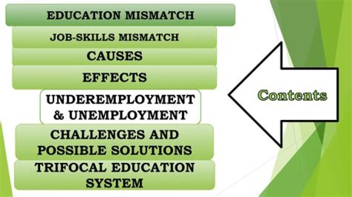 What are the reason for the mismatch between education and employment?