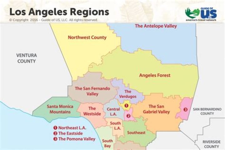 What are the regions of Los Angeles?
