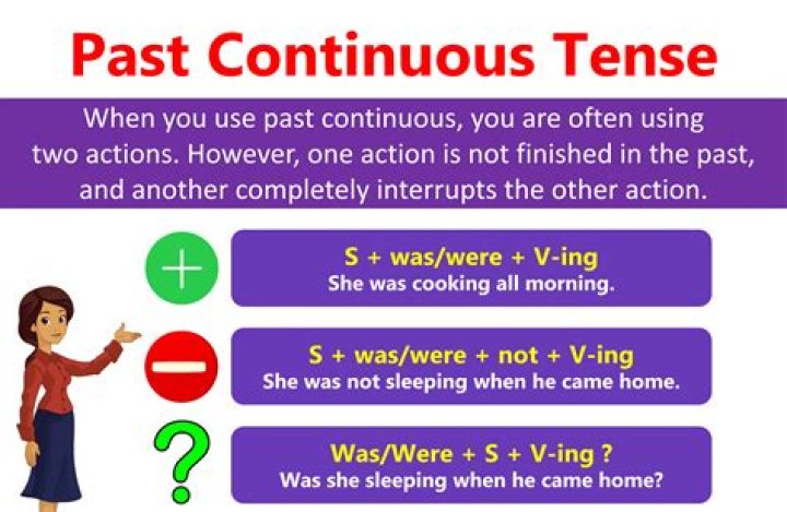 What are the rules of past continuous tense?