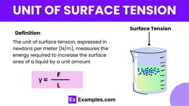What are the SI units of surface tension?
