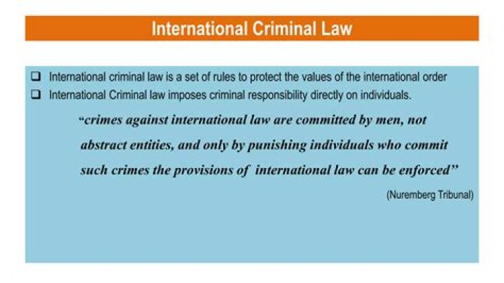 What are the sources of international criminal law?