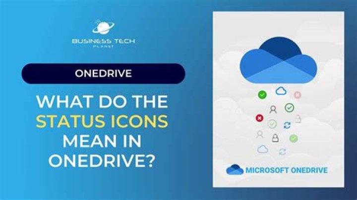 What are the status symbols in OneDrive?
