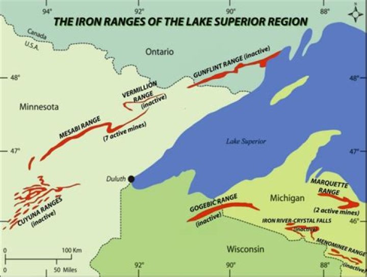 What are the three iron ore ranges in Minnesota?