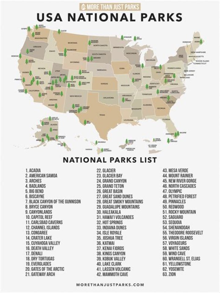 What are the top 10 national parks?