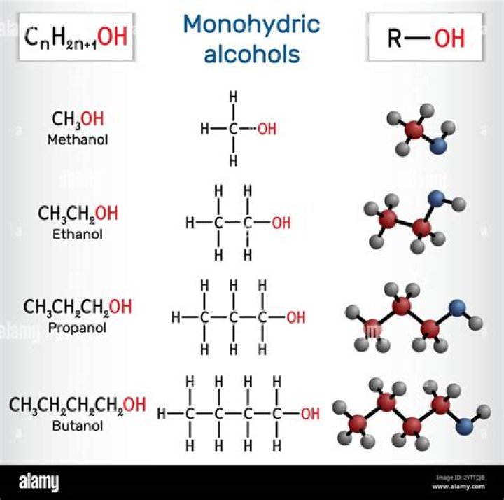 What are the types of monohydric alcohol?