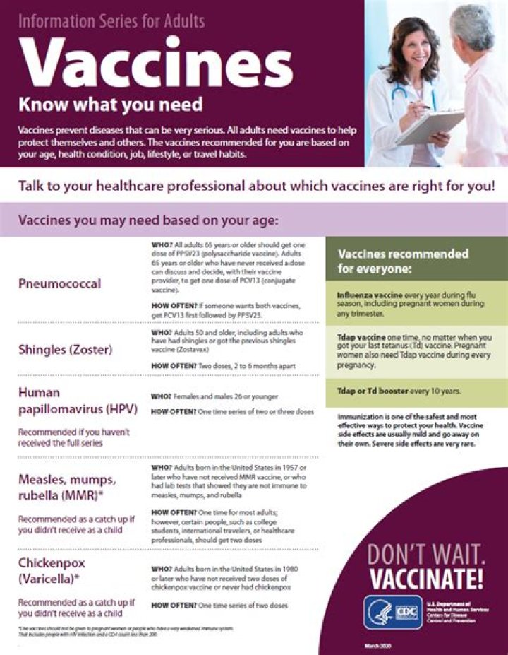 What are the vaccine given at health center?