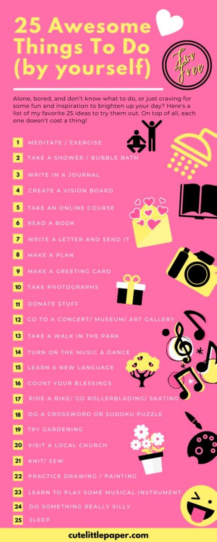 What are things you can do for yourself?