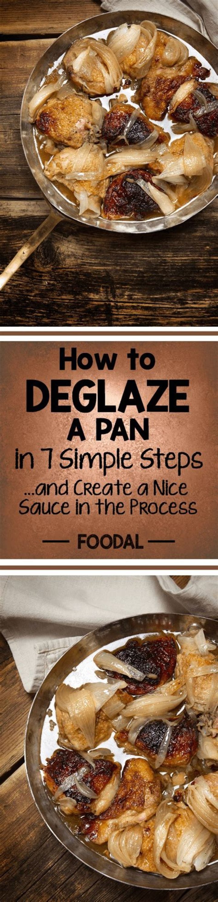 What can be used to deglaze a pan?