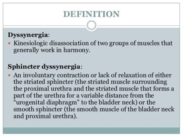 What causes detrusor sphincter Dyssynergia?