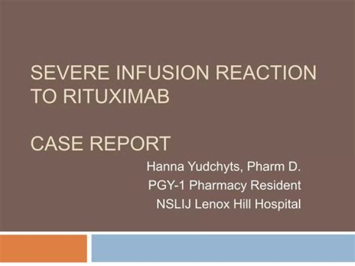 What causes most infusion reactions related to rituximab?