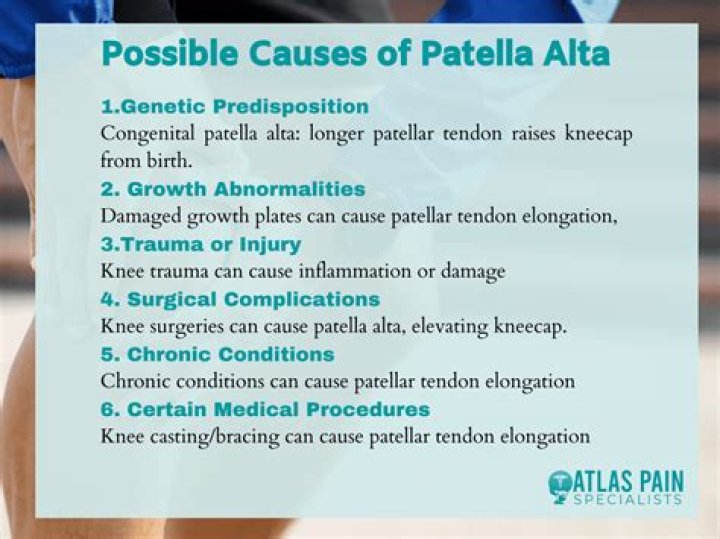 What causes patella alta?