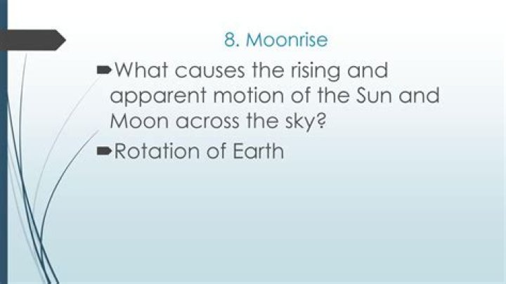 What causes the rising and apparent motion of the sun and moon across the sky?