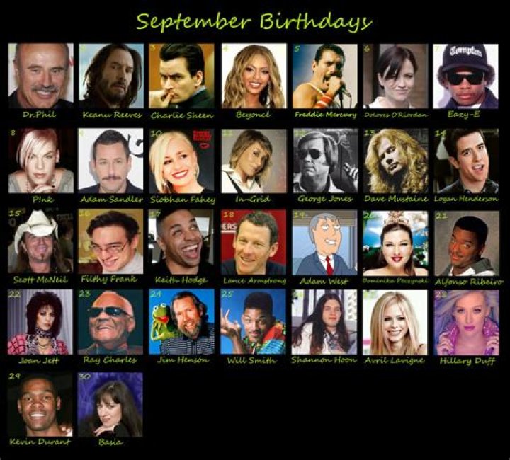 What celebrity has a birthday on September 9th?