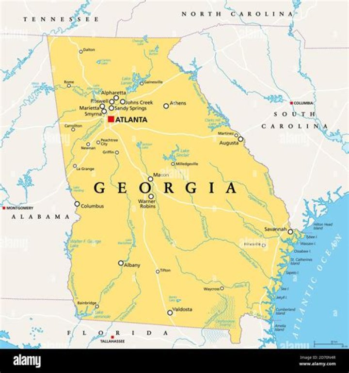 What cities are in southeast Georgia?