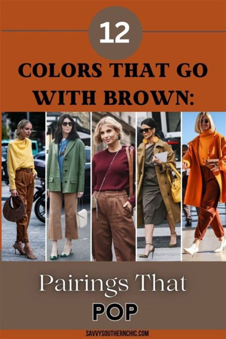 What colors go well with a brown suit?