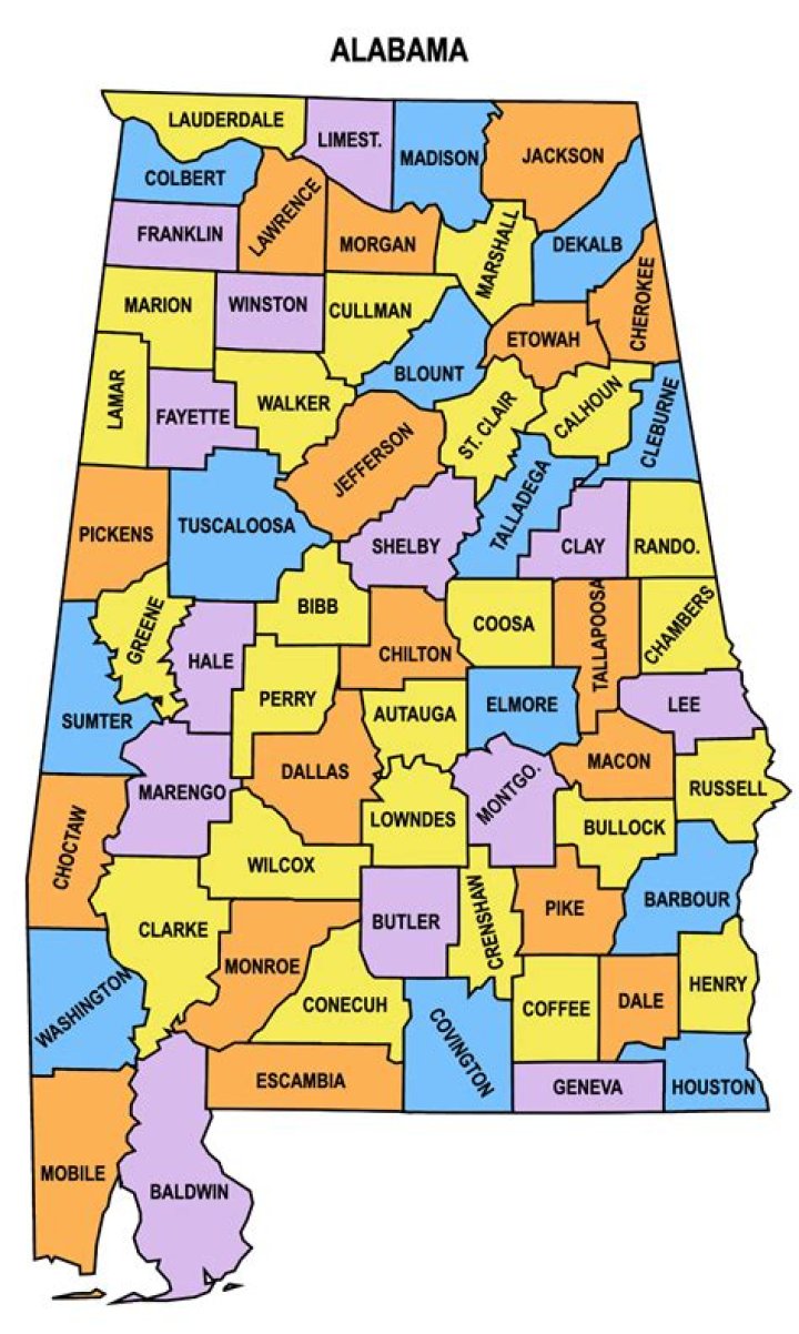 What counties are in Alabama?