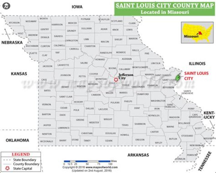 What counties surround St Louis County?