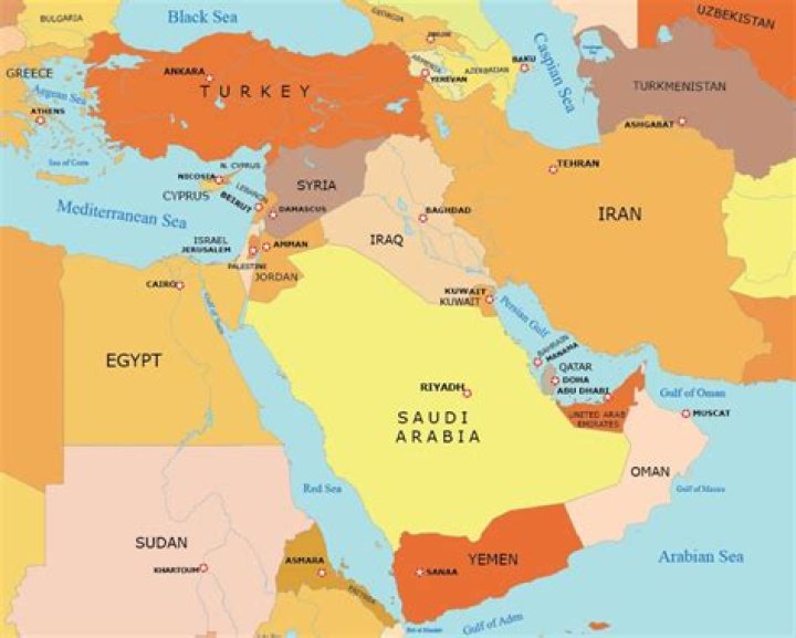 What countries are in the Middle Eastern?