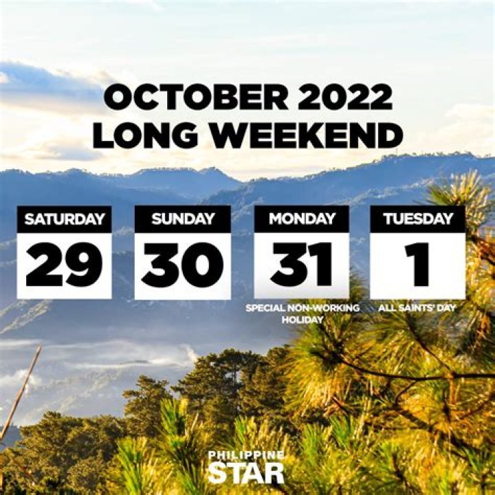 What date is October Long Weekend 2019?