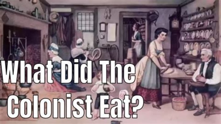 What did American colonists eat during colonial times?