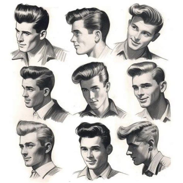 What did men put in their hair in the 50s?