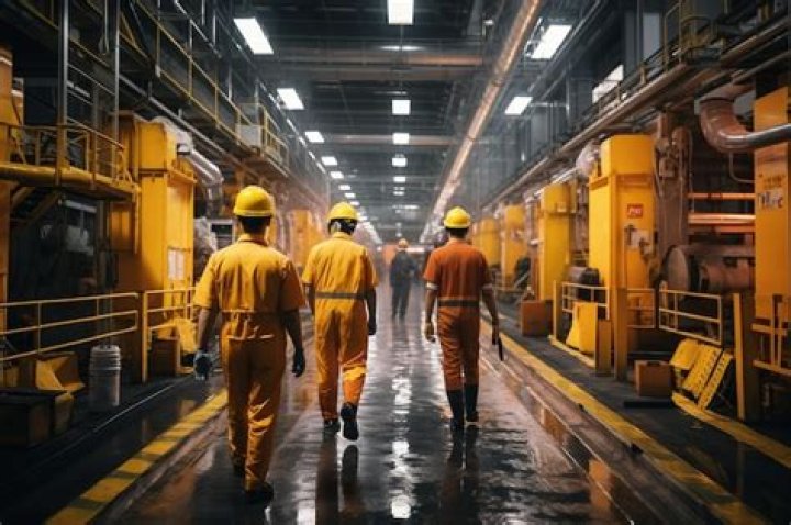 What do factory workers wear to work?