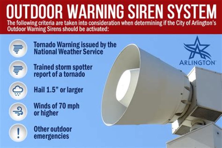 What do sirens mean in Texas?
