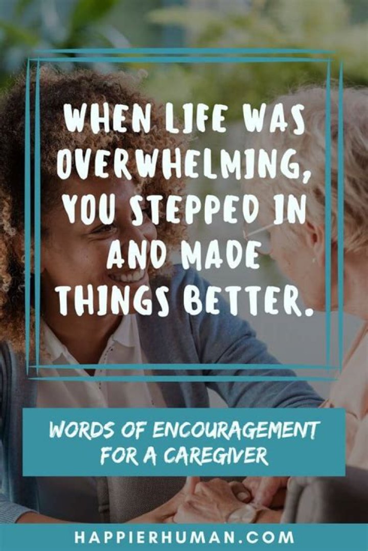 What do you say to a caregiver?
