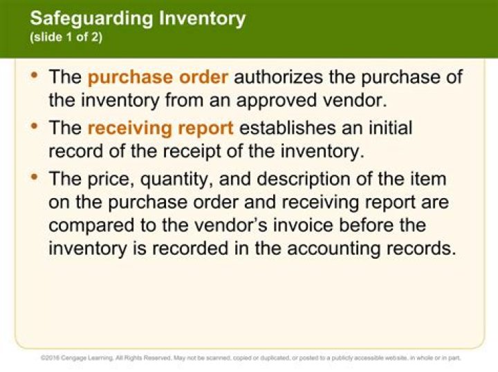 What document authorizes the purchase of inventory from an approved vendor?