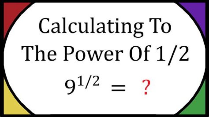 What does 1/2 as a power mean?