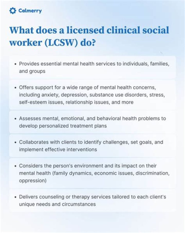What does a clinical social worker do?