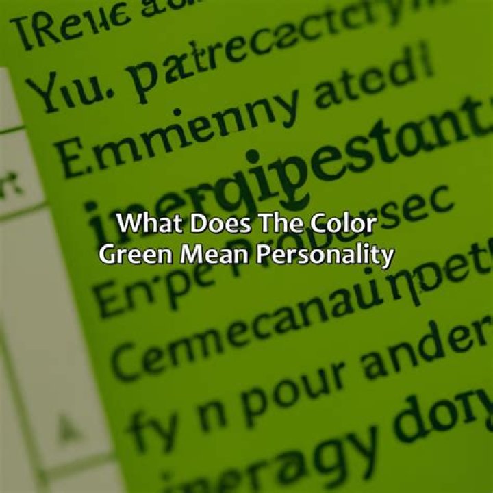 What does a green girl mean?