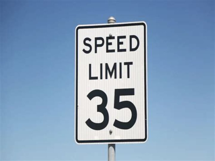 What does a suggested speed limit sign look like?