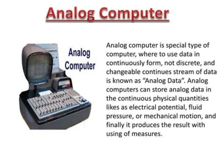 What does analog mean on computer screen?