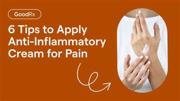 What does anti inflammatory cream do?