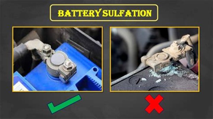 What does battery sulfation look like?