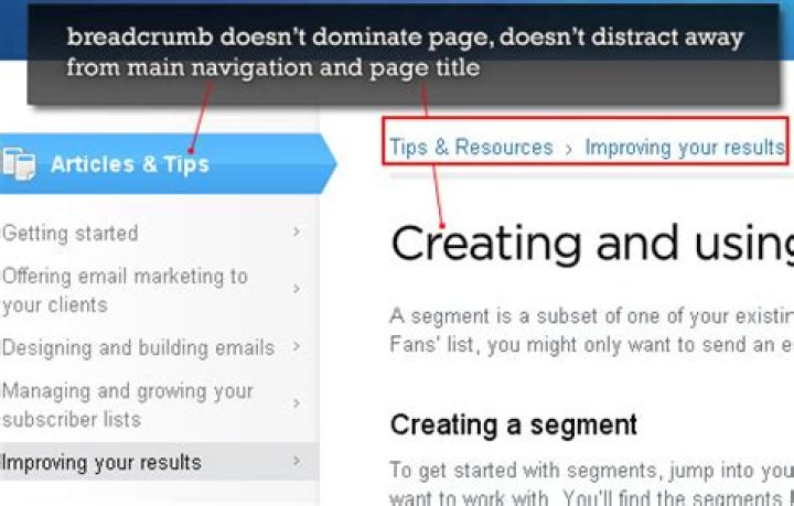 What does breadcrumb trail mean?