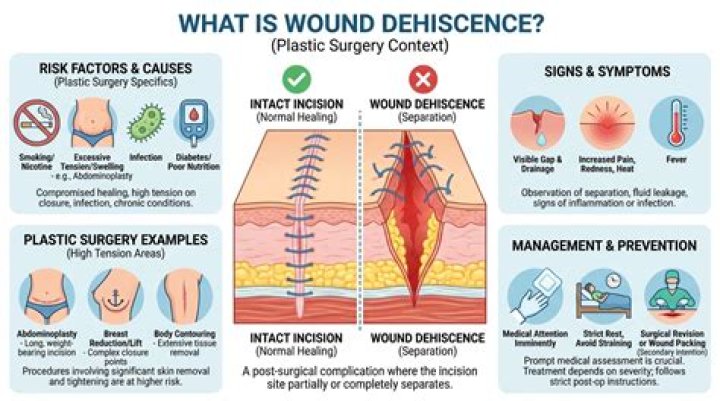 What does dehiscence mean in medical terms?