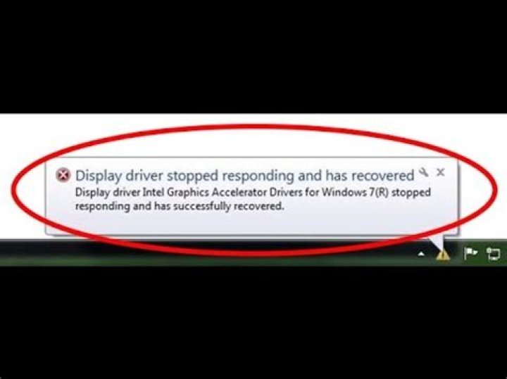 What does Display driver stopped responding and has recovered?