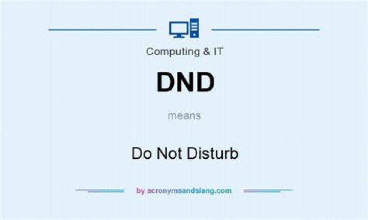 What does Do Not Disturb mean slang?