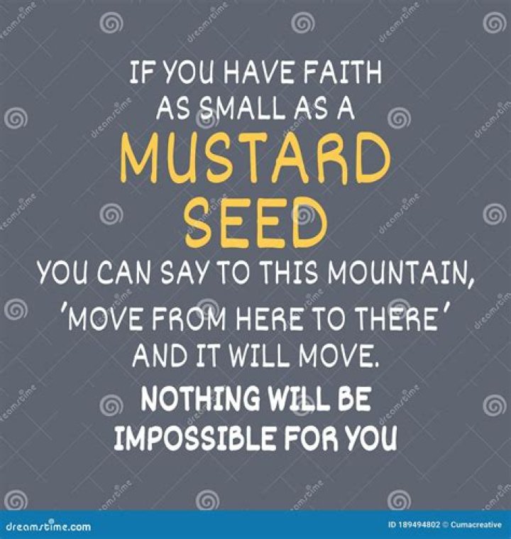 What does faith as small as a mustard seed mean?
