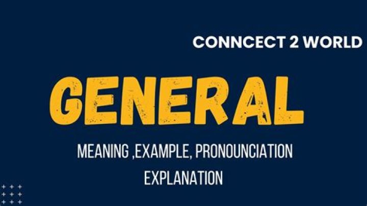 What does General English mean?