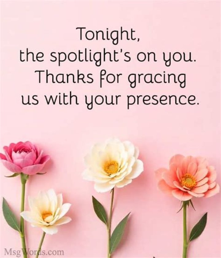 What does gracing us with your presence mean?