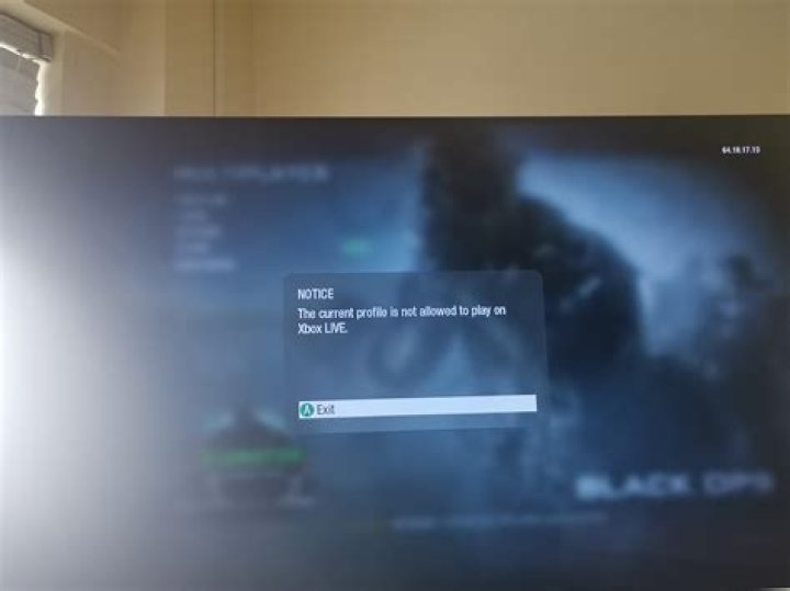 What does it mean the current profile is not allowed to play on Xbox Live?