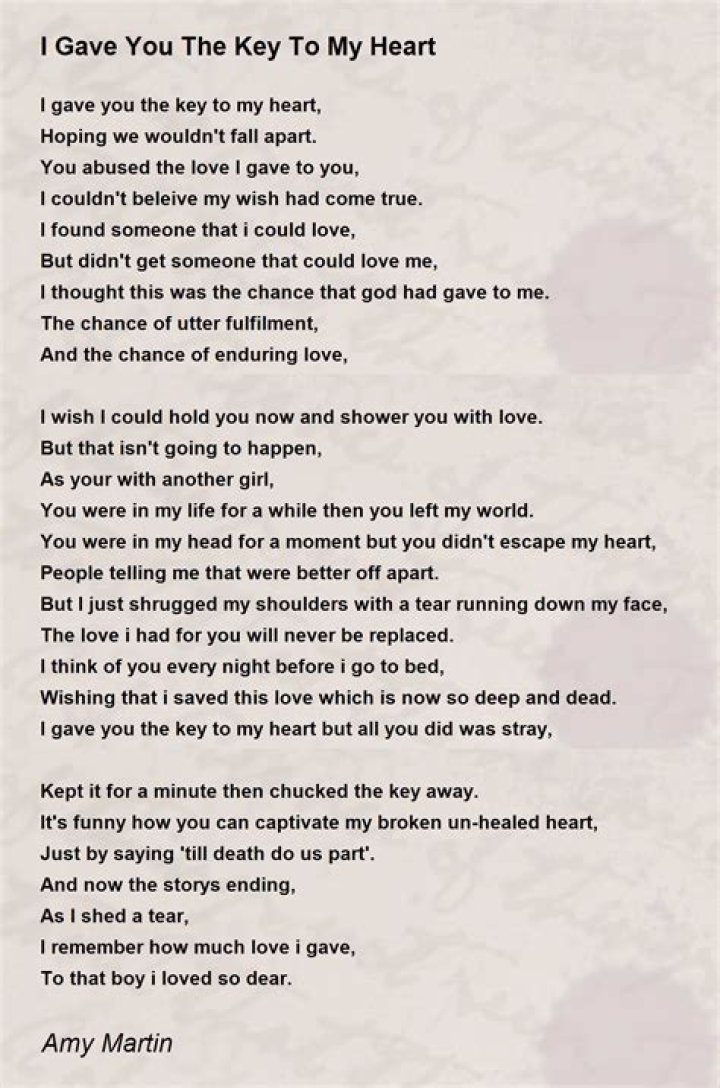 What does it mean to have the key to someone's heart?