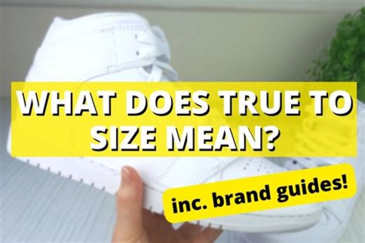 What does it mean true to size?