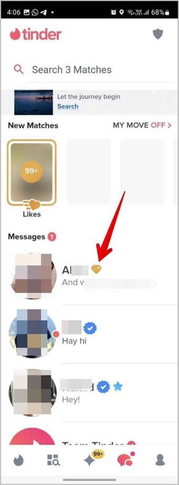What does like mean on tinder?