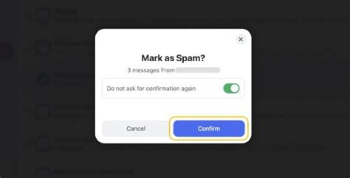What does mark as spam mean on messenger?