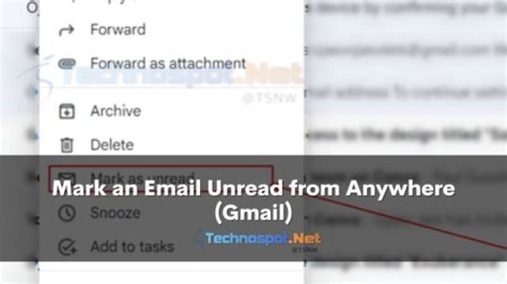 What does Mark Unread From Here mean?