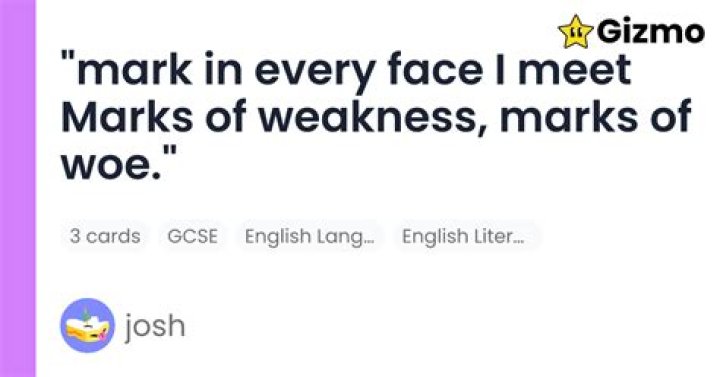 What does marks of weakness marks of woe mean?